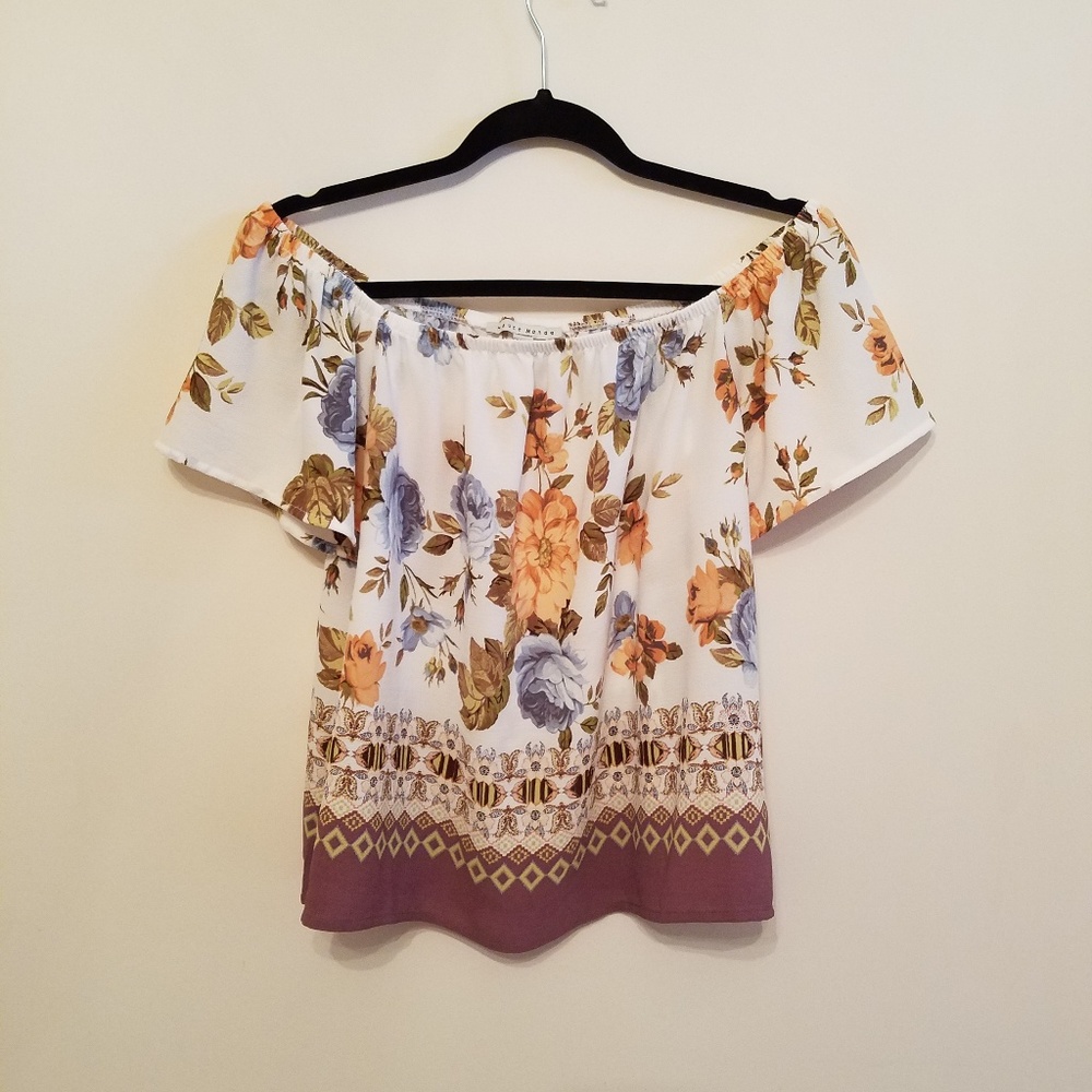 Floral off the shoulder top